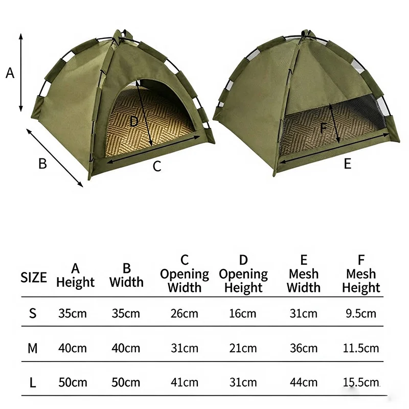 Foldable Semi-Enclosed Pet Tent Washable Detachable Cat House Four Season Outdoor Indoor Shelter Cave Bed For Cats And Small Dog - view 6