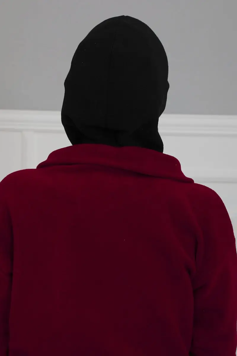 Maske fleece Knochen schwarz