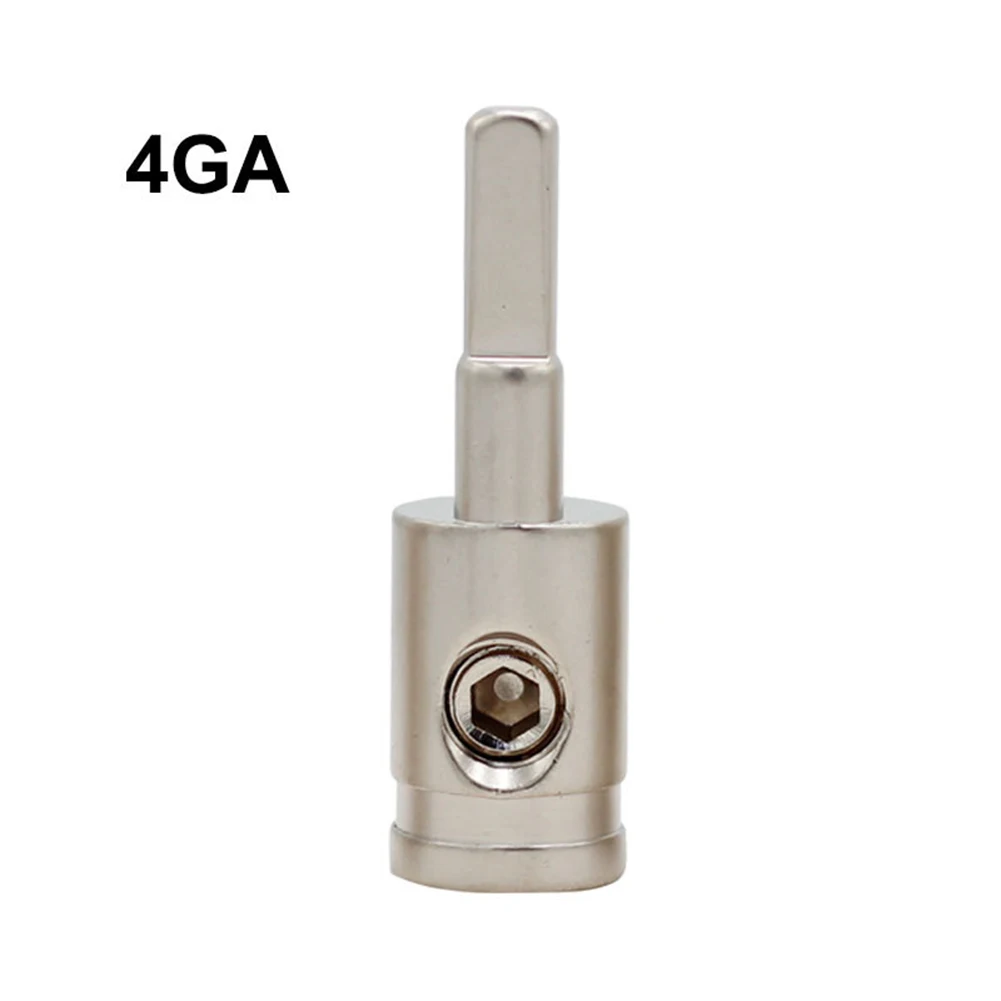 Car Audio Amp Input Terminal Power Wire Reducer 4 Gauge to 8 Gauge with Zinc Alloy Material and Solid Hardened Pin Output