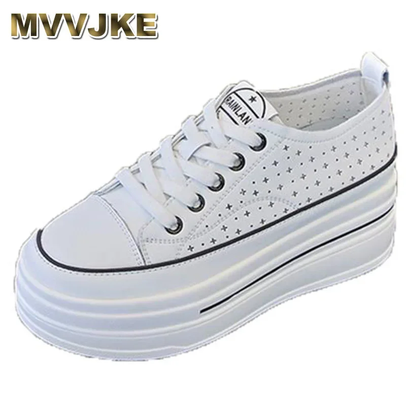 

White Sneakers for Women Hidden Heel Platform Sports Shoes Ladies 2023 Trend Casual Elegant Tennis Female Luxury Shoes Fashion