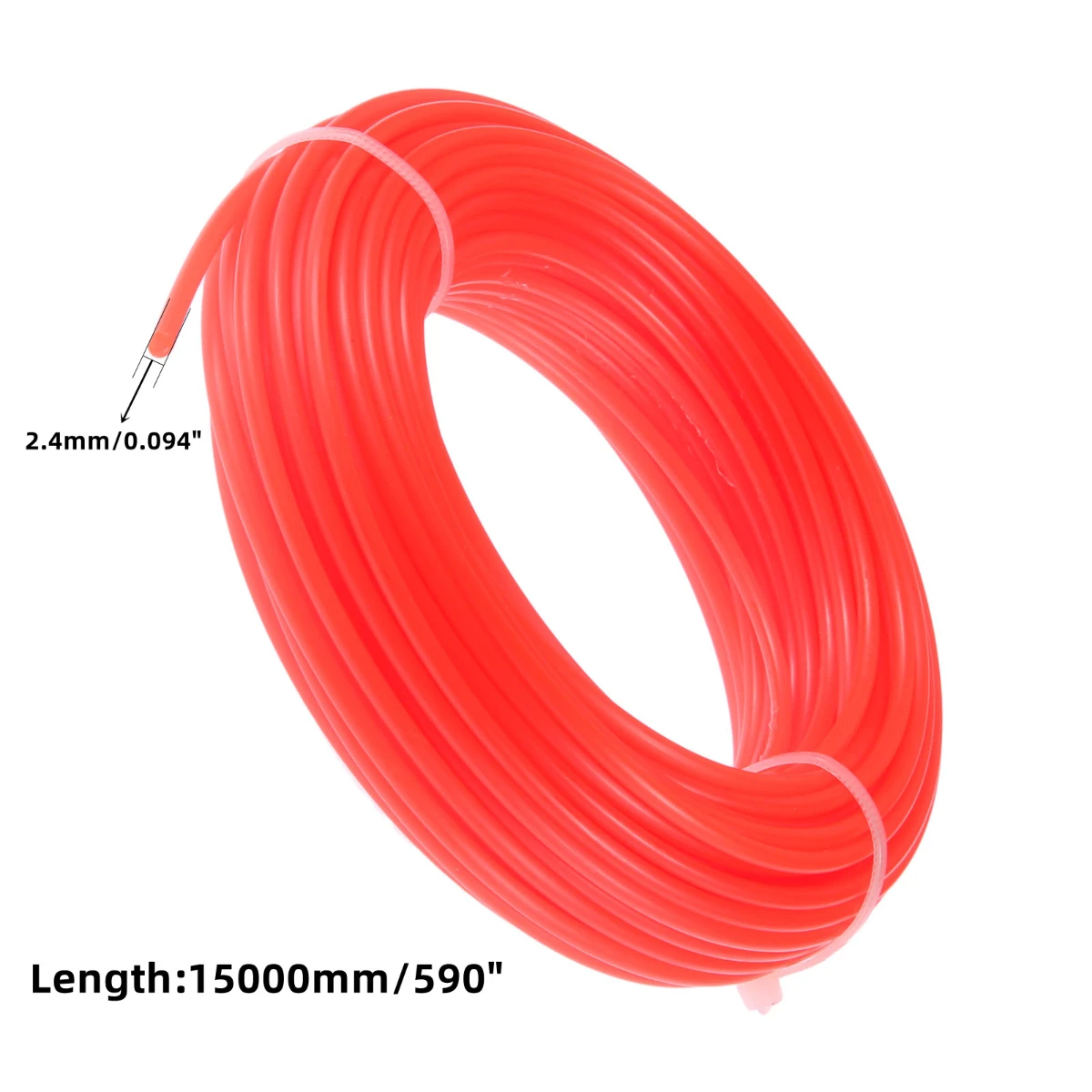 2.4MM * 15M Round Mowing Nylon Line Brush Cutter Strimmer Trimmer Wire Grass Trimmer Head Long Roll Mowing Wire image 6