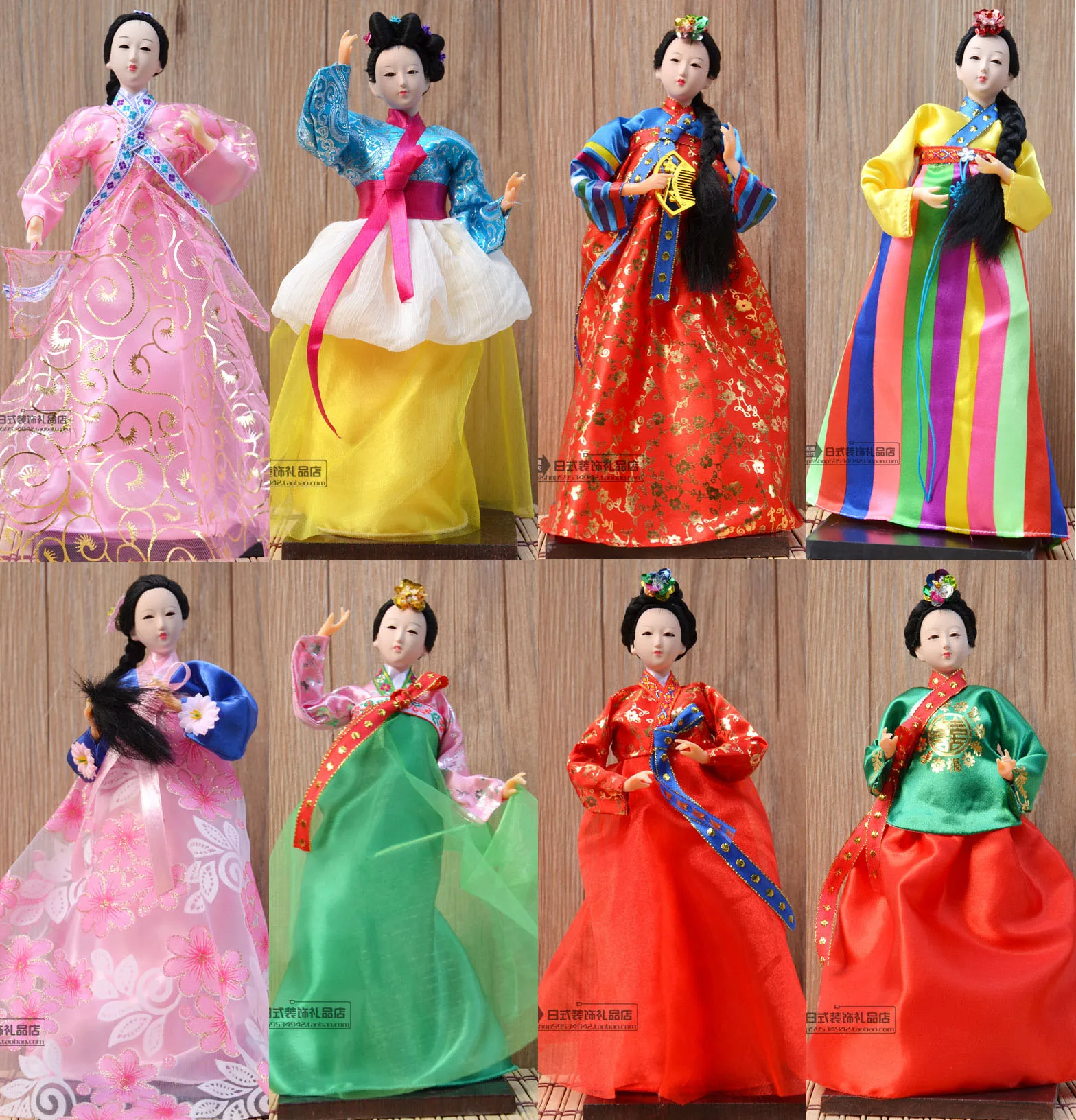 korean Hanbok  Ornaments Statuette Models Korean Model 30CM Beauty Women Wedding Art Gift Crafts For Home Desktop Decor ZL235