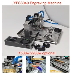 Lyfs 3040-彫刻および切断機,日曜大工のルーター機器,ドリルおよびフライス盤,スピンドルオプション,3軸,4軸,5軸,1500W, 2200W