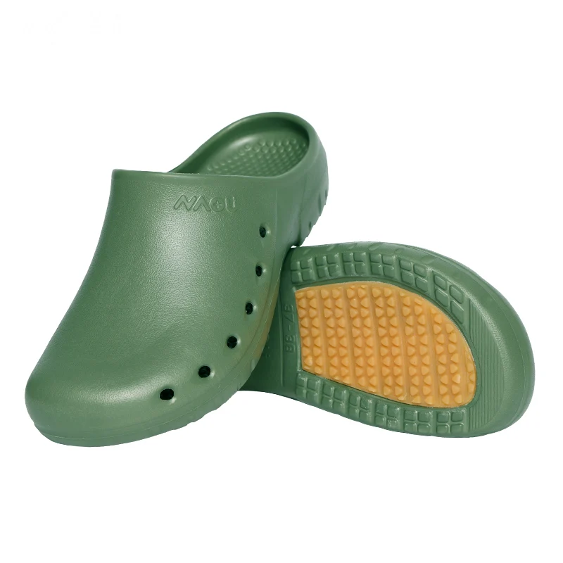 Nurses Slippers Medical Shoes Anti-slip Protective Clogs Operating Room Lab Slippers Chef Work Flat Clog Hospital Foot Wear X09