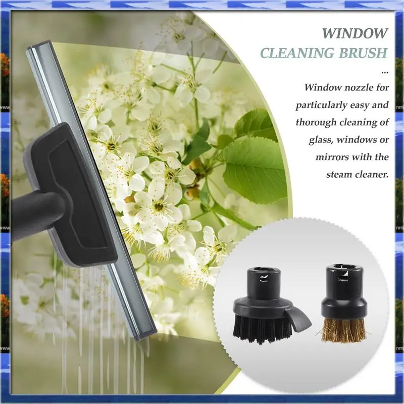 The For Karcher SC2 SC3 SC4 SC5 CTK10 CTK20 Window Nozzle Scraper Round Brush For Steam Cleaner Mirrors,Clean Slit Moisture