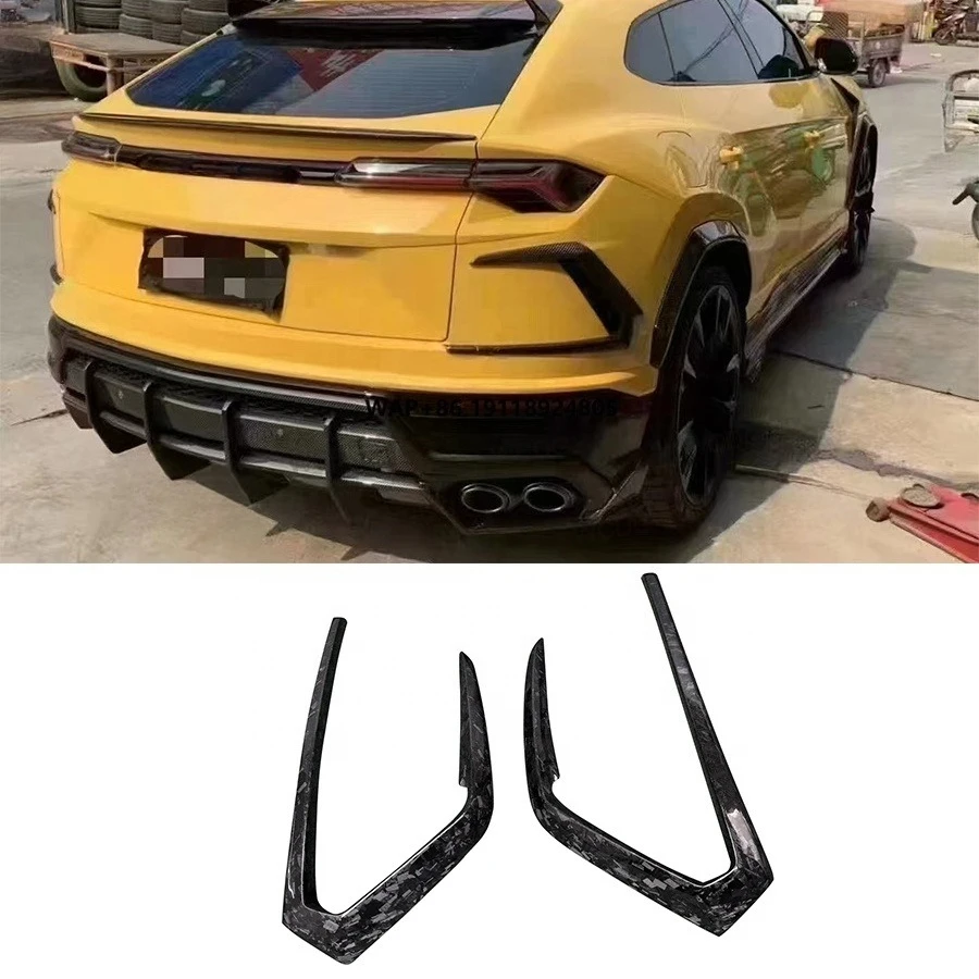 

TC Style Dry Carbon Fiber Rear Bumper Vent Canards for Urus 2018+ Car Rear Fender Canards Fins Trims Splitter