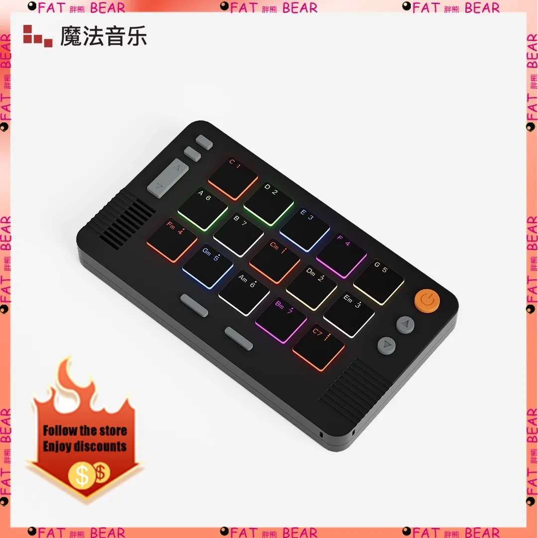 

Волшебная музыкальная мини-клавиатура второго поколения, портативное электронное пианино, свет, присоска, ключ, игрушка, MIDI-клавиатура, подарок