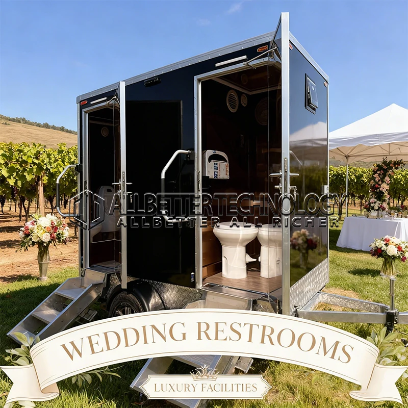 

Allbetter Luxury Portable Restroom Trailer Toilet Shower Combo VIP Automatic Sanitary Commercial Outdoor Wedding Event