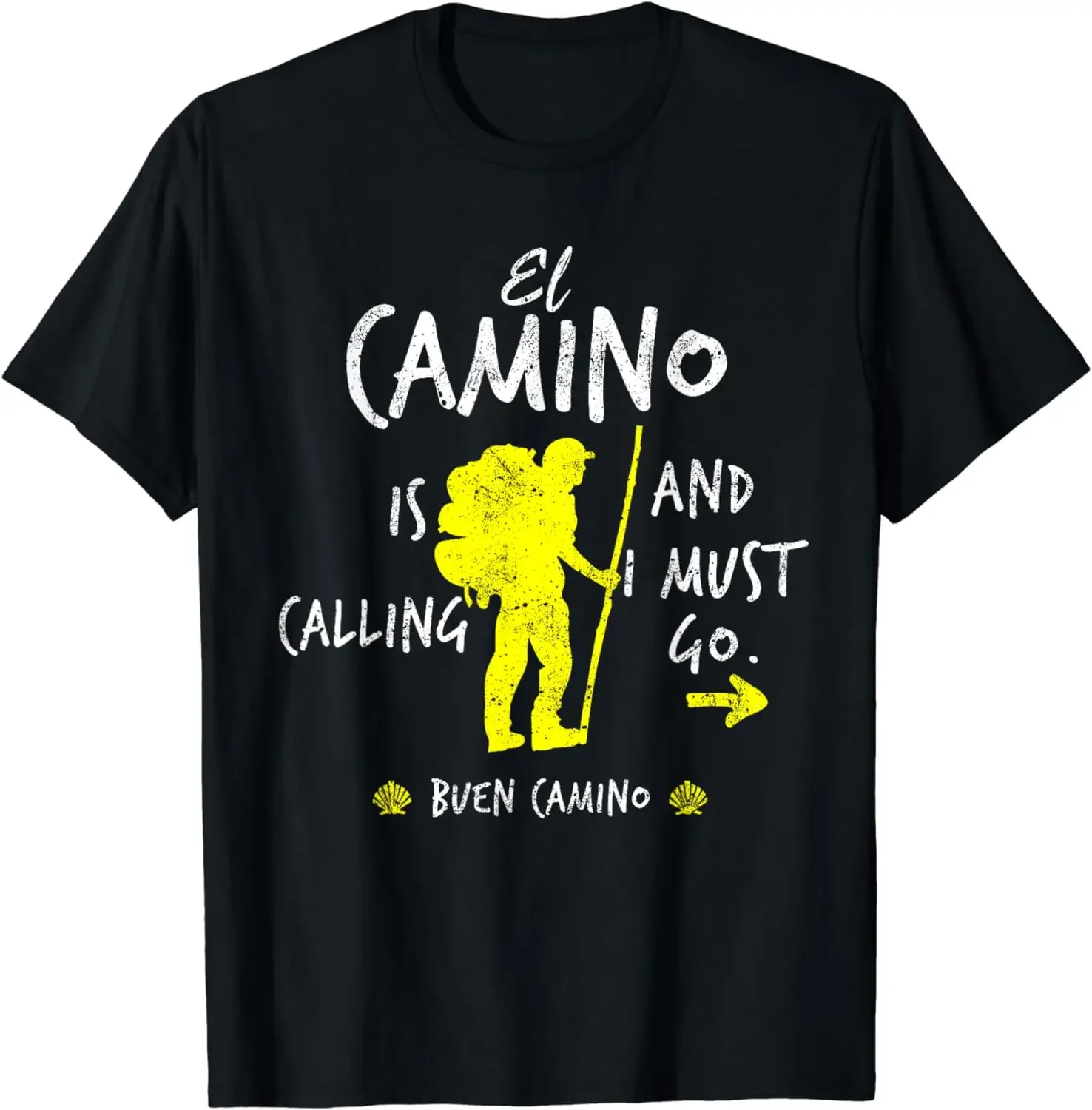 El Camino Is Calling and I Must Go Santiago Compostela Spain T-Shirt Short Sleeve Casual Cotton O-Neck T Shirts