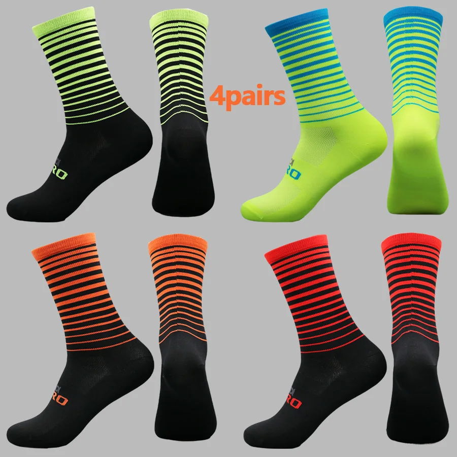 

Cycling socks, self-pressing socks, breathable and quick-drying, running car, shrinking sports white socks, medium-sized mountai