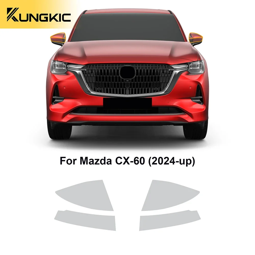 

For Mazda CX60 CX-60 2024-UP Headlight Rearview B C Pillars Pre-cut Paint Protection Film Clear TPU PPF Anti Scratch Sticker