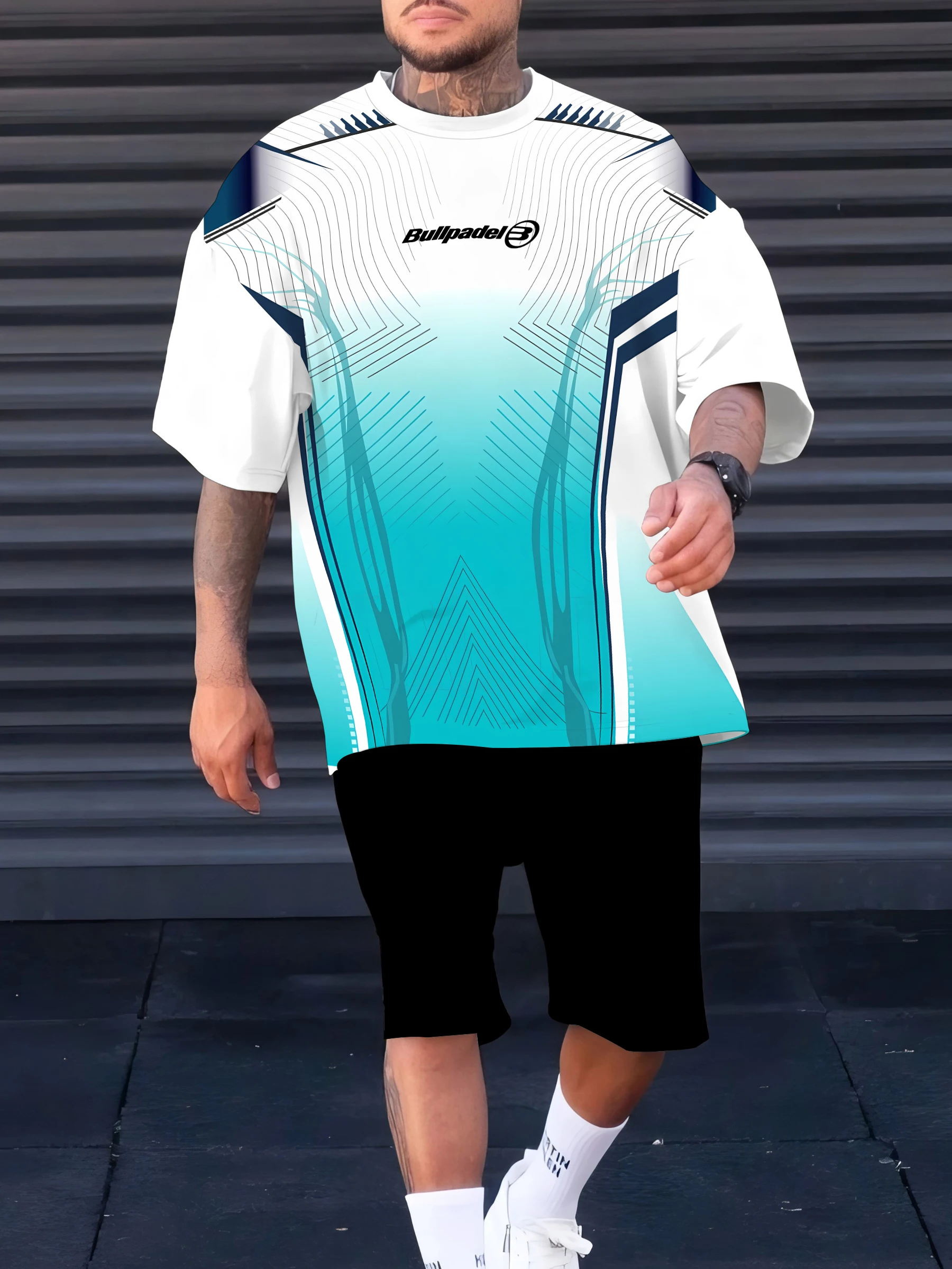 

The 2025 summer new men's suit 3D printed casual and fashionable outdoor sportswear