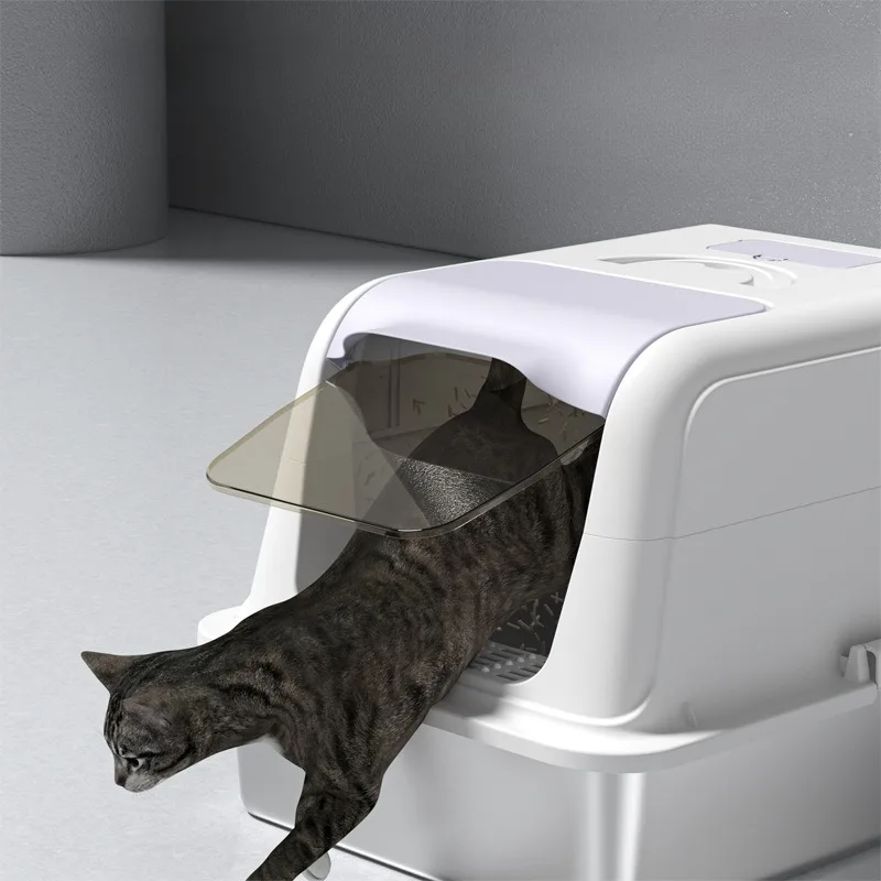 Stainless Steel Cat Litter Box Closed Cat Tray Sandboxes extra Large Cats Toilet Easy clean Cat's Products Accessories