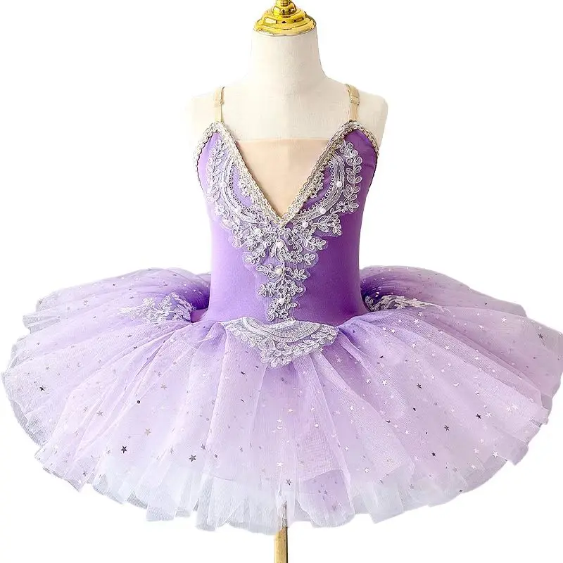 Professional Ballet Tutu Girls Blue Pink Tutu Ballerina Party Dress +Crown 2pcs  Adult Child Kids Ballet Dance Costume