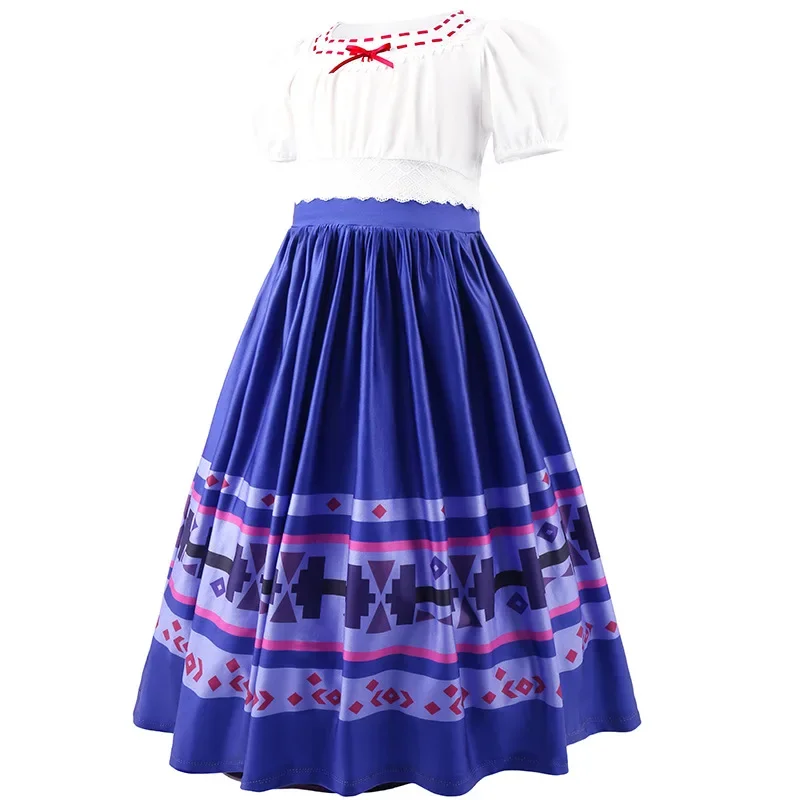 2025 Encanto charme Costumi per filles enfants anniversaire principessa robe de festa Luisa Madrigal Cosplay enfants Halloween