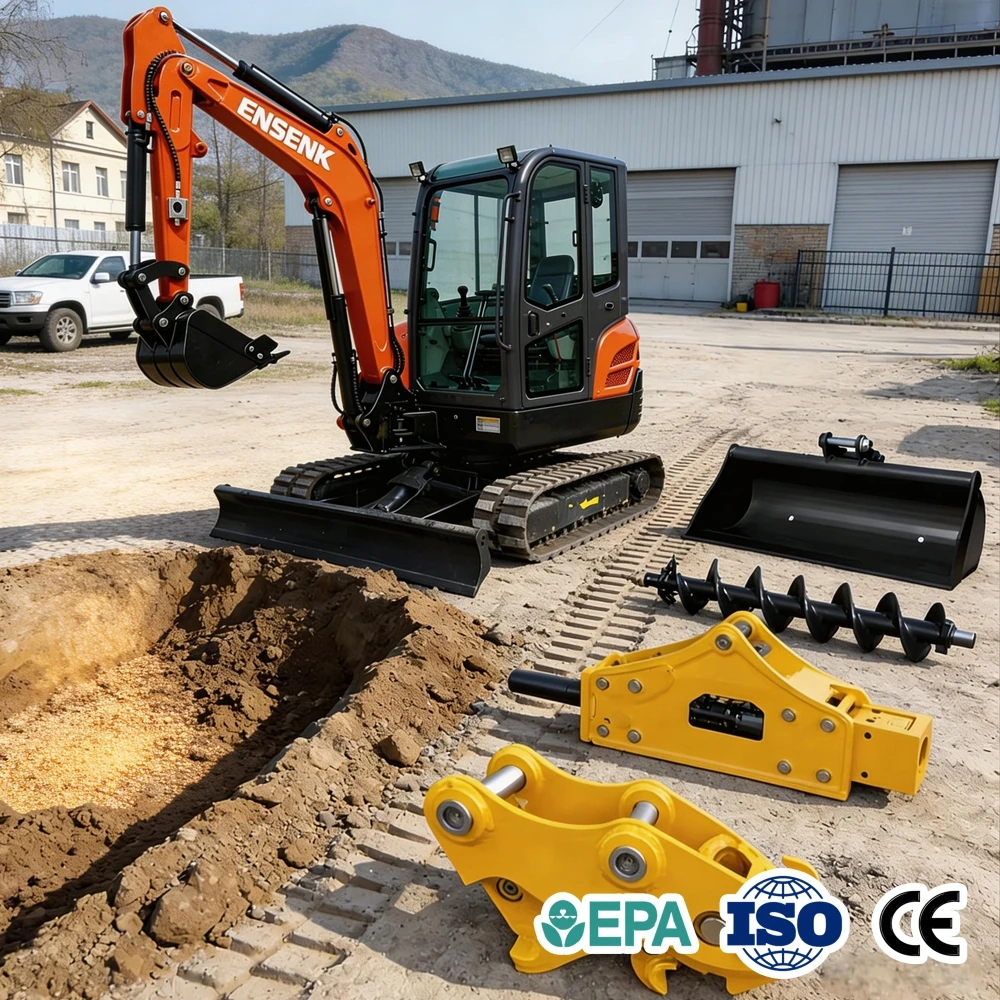 Miniexcavadora de 0.8/1.0 toneladas, excavadora hidráulica para construcción, para pequeñas explotaciones agrícolas, fabricante directo de China.