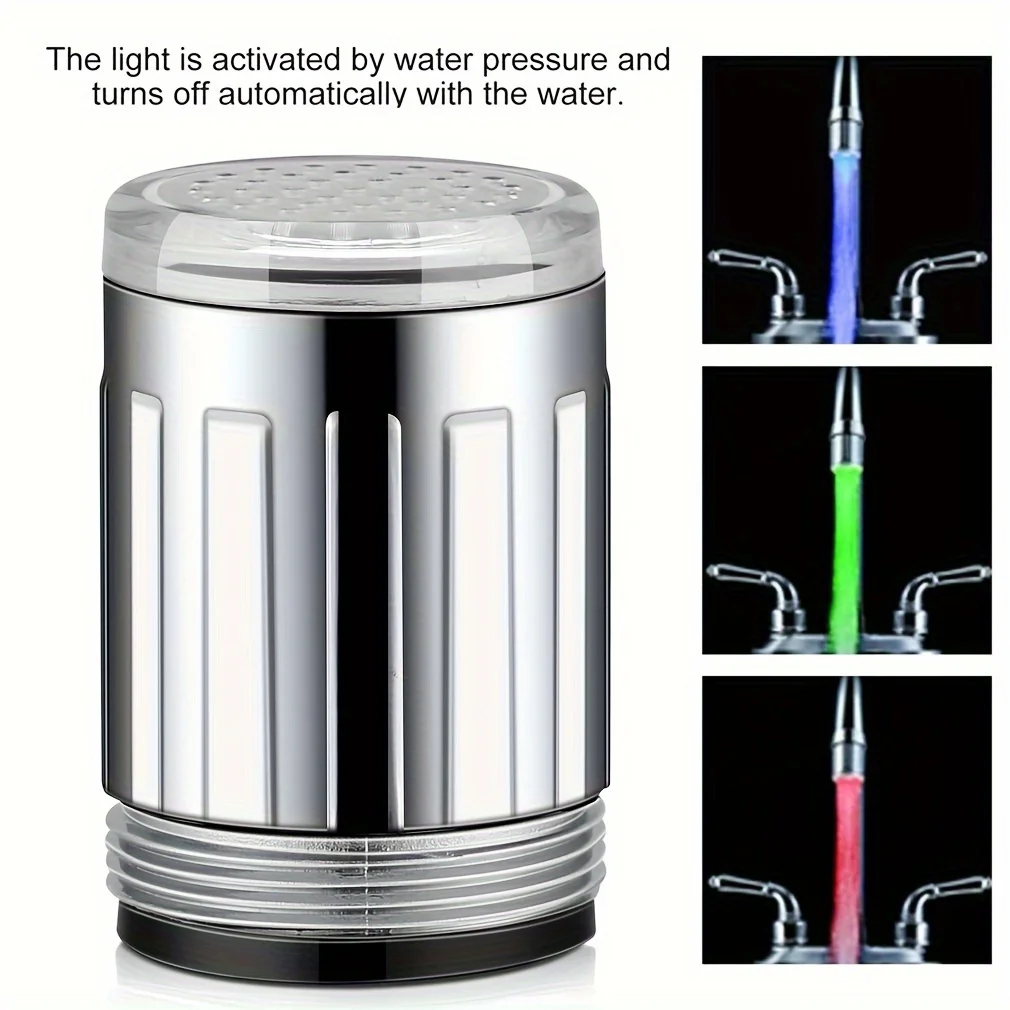 Temperature Sensitive Gradient LED Faucet Light Water Stream Color Changing Faucet Tap Sink Faucet For Kitchen And Bathroom