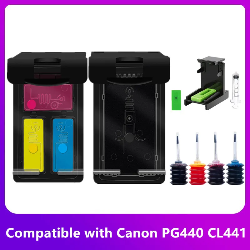 Compatible PG440 CL441 Refillable Ink Cartridge For Canon Pixma MG3140 MG3540 MG3640 MG3640S MG4240 MX438 MX518 MX378 TS5140