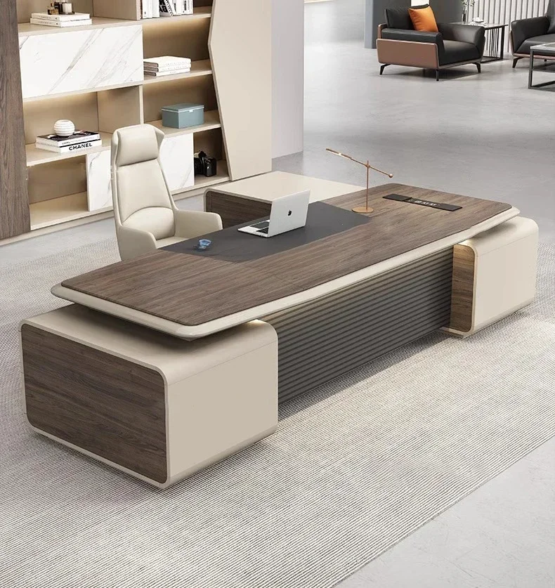 Luxury Boss Office Desk and Chair Combination Simple Modern Manager Office Desk for Boss Paint Leader Executive Desk Furniture