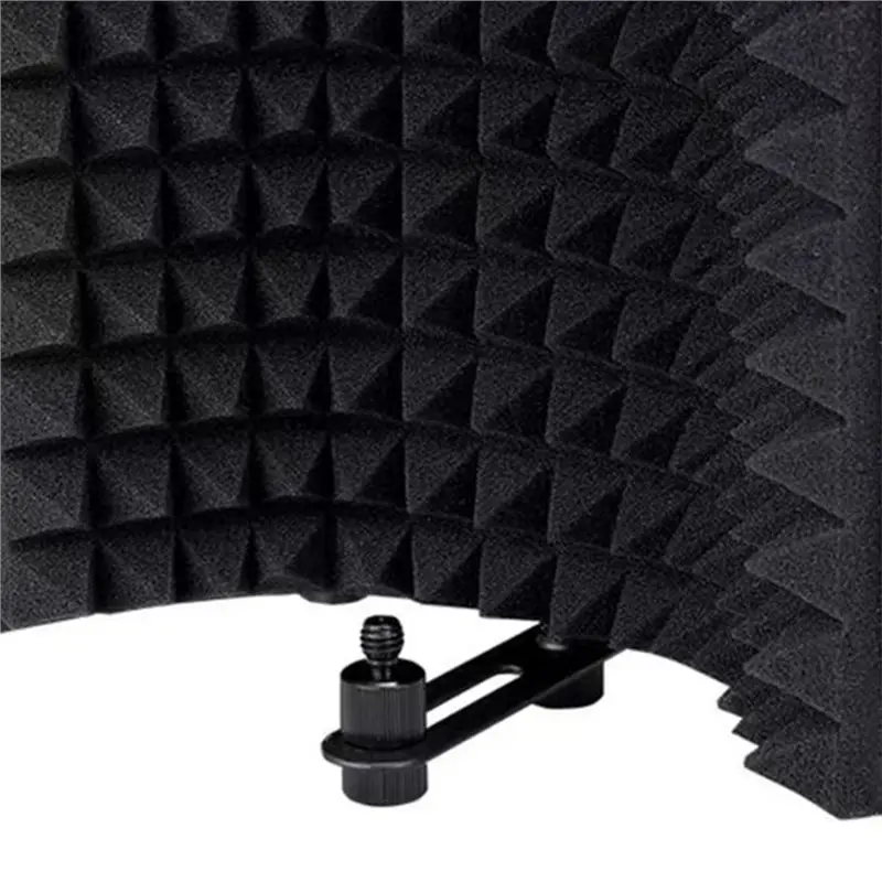 DTB7 Sound-Absorbing Foam Mic Isolation Shield Portable Vocal Booth Screen Ambient Reflection Filter for Studio