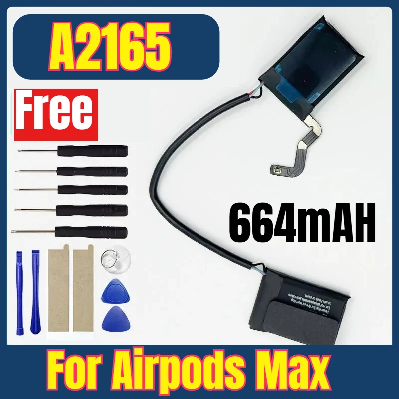 

High Quality A2165 664mAH Battery for Airpods Max Earphone + Free Tool