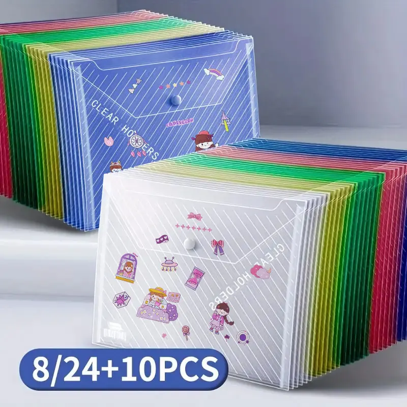 

24 шт., прозрачная пластиковая сумка для документов