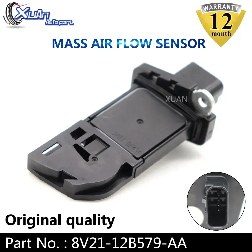 XUAN MAF MASS AIR FLOW METER SENSOR 8V21-12B579-AA For Ford B-MAX FIESTA GALAXY MONDEO RANGER S-MAX TRANSIT VOLVO S60 S80 V50