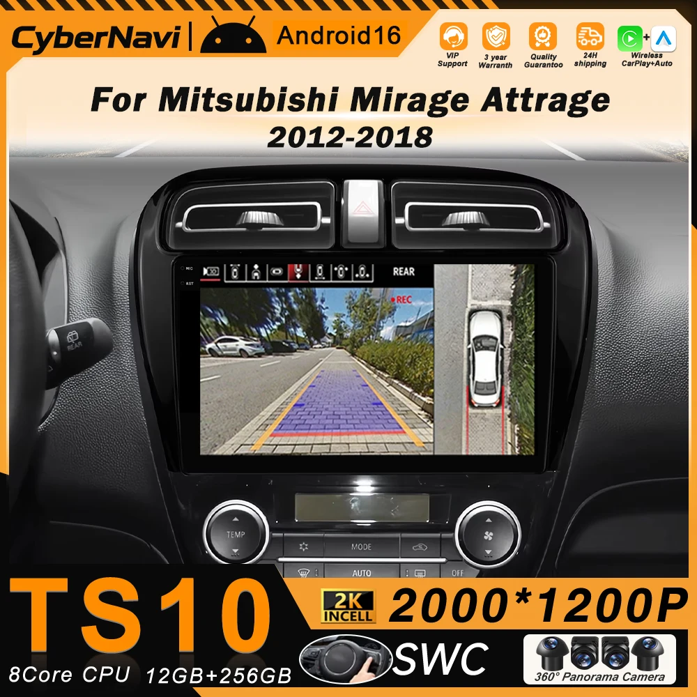 

Android Car Radio For Mitsubishi Mirage Attrage 2012-2018 Space Star 2014 Gps Navigation Stereo Multimedia Video Player Carplay