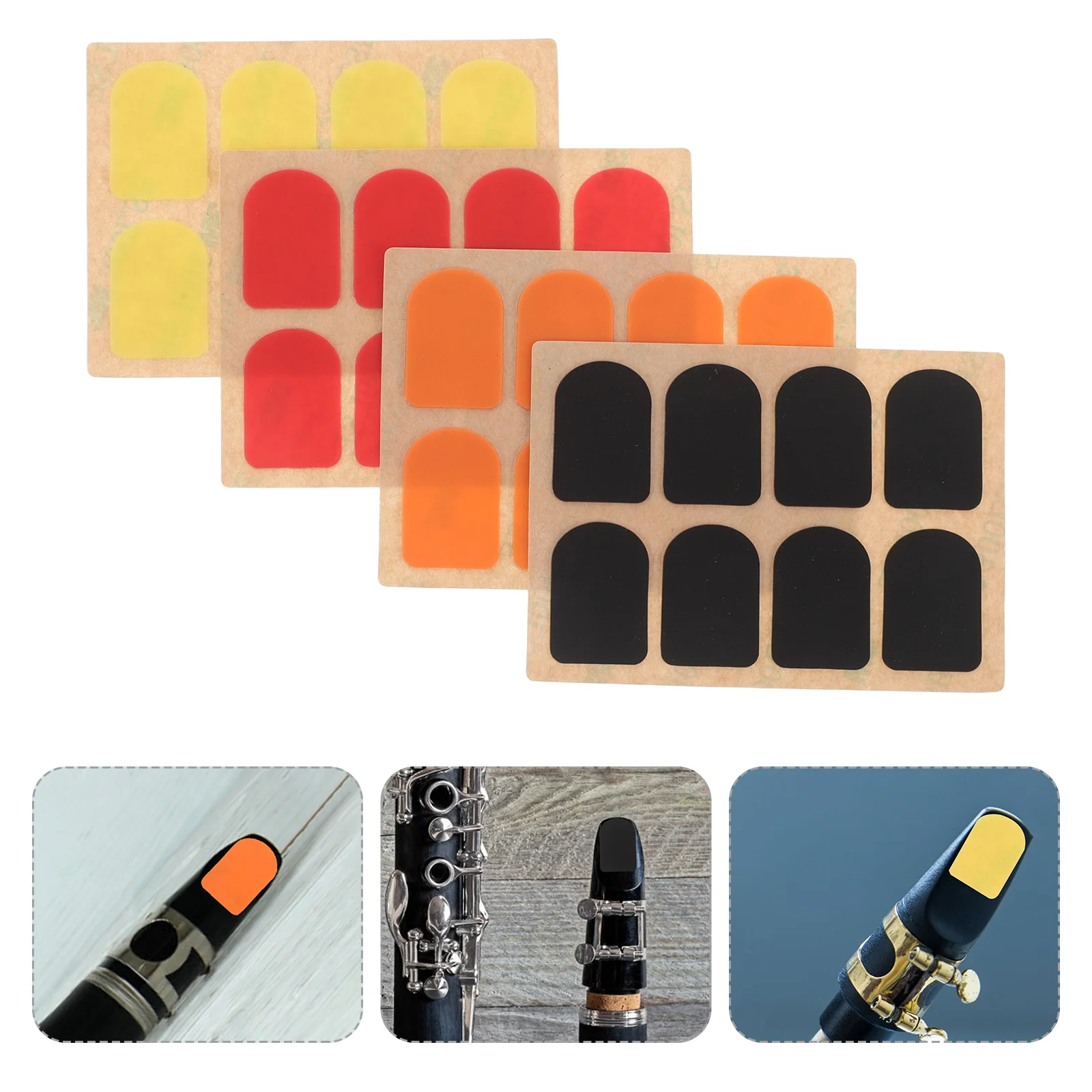 

1Set Silicone Soprano Saxophone Patch Mouthpiece Pads Cushions Reduce Vibrations Secure Fit Ideal Beginners Professionals