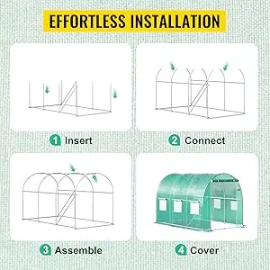 دفيئة لحماية النباتات من المصنع الأصلي - دفيئة من البلاستيك PE مع مصراع دوار بسحاب عالي التحمل #4