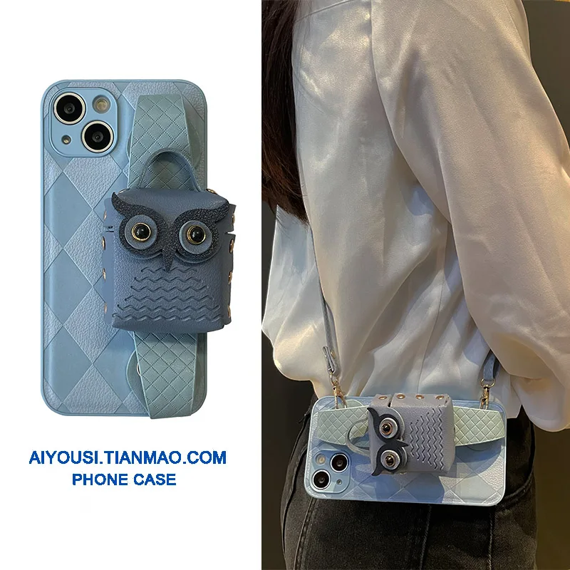 

Can fit headphone cover wrist strap for apple 13 phone case iphone12promax protective case 11 dropproof slanting xr