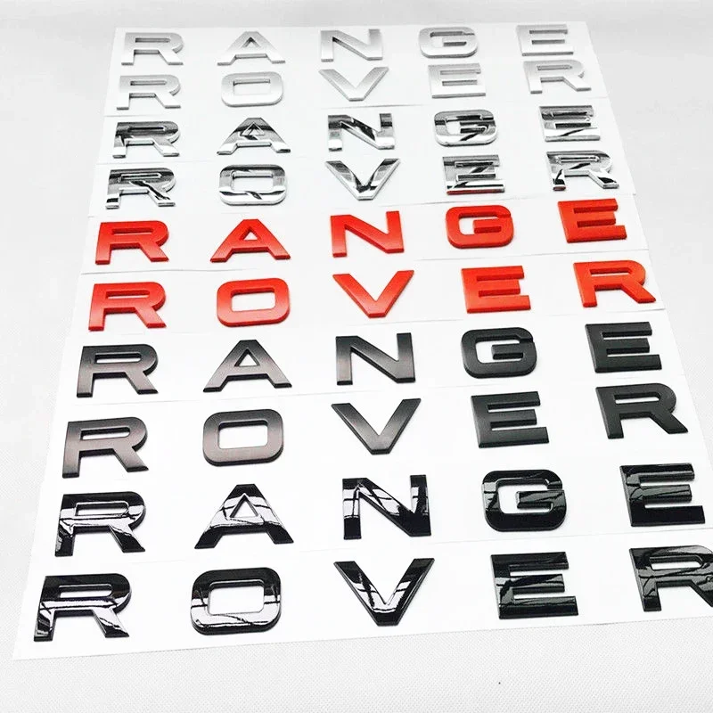 3D ABS Range Rover Car Bonnet Letters Logo Badge Emblem Sticker Accessories For Land Rover Discovery Defender Sport Evoque HSE