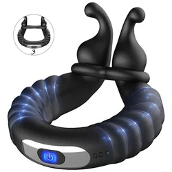 Penis Ring Silicone Cock Ring Adjustable Vibrating Ring Massager Delay Ejaculation Stimulator Vibrator Couple Sex Toys For Men