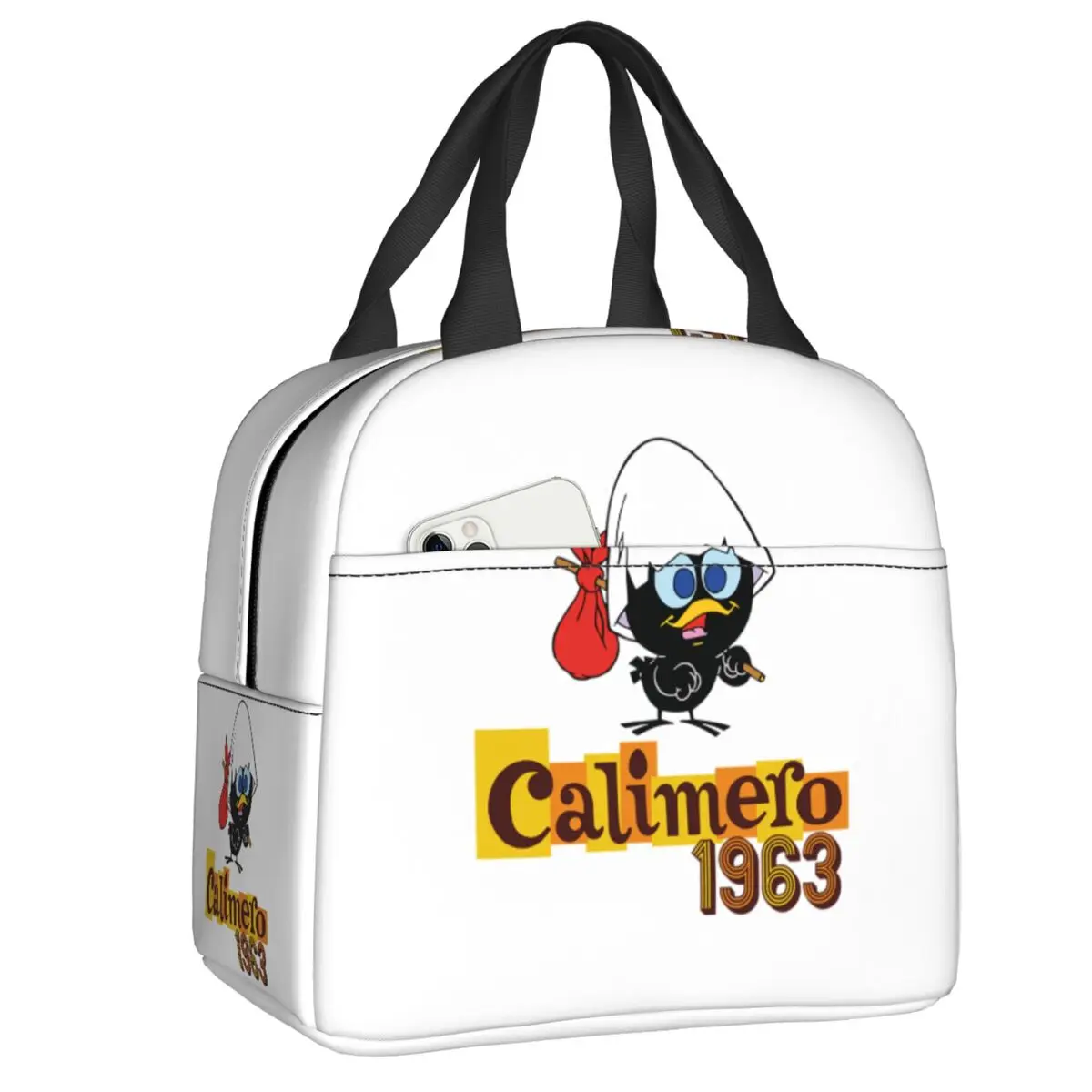 

Термосумка-ланчбокс с мультяшным курицо-калимеро для мужчин и женщин, изотермический контейнер для еды для детей и школьников