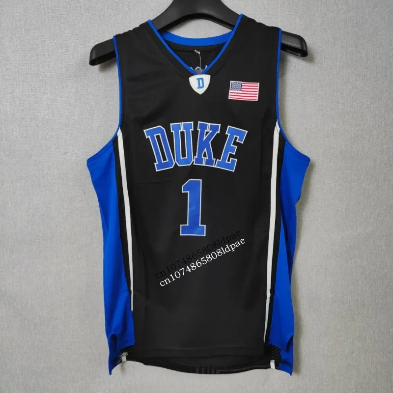 Basketball Jerseys Men Oversize 1 Irving Duke University Embroidery Sewing Breathable Athletic Sport Street Hip Hop Sportswear