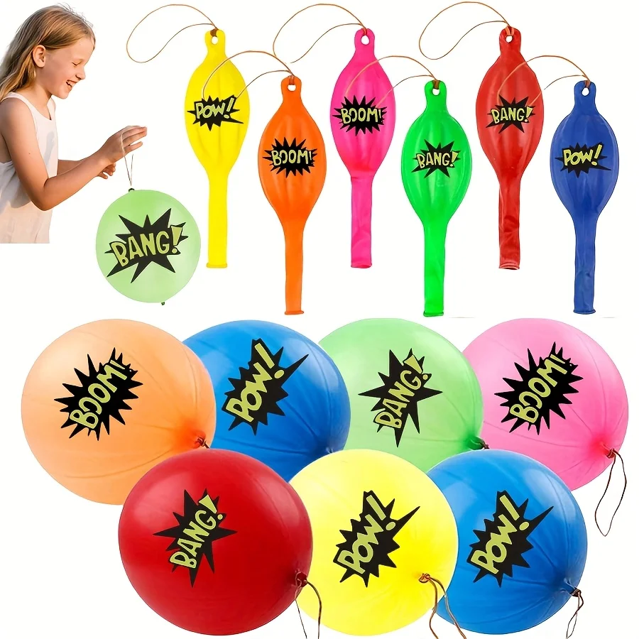 Globos de Puñetazos de Héroes para Niños, Decoraciones y Suministros para Fiestas, Globos de Puñetazos con Diseño de Héroes de Cómics en Colores Surtidos para la Escuela