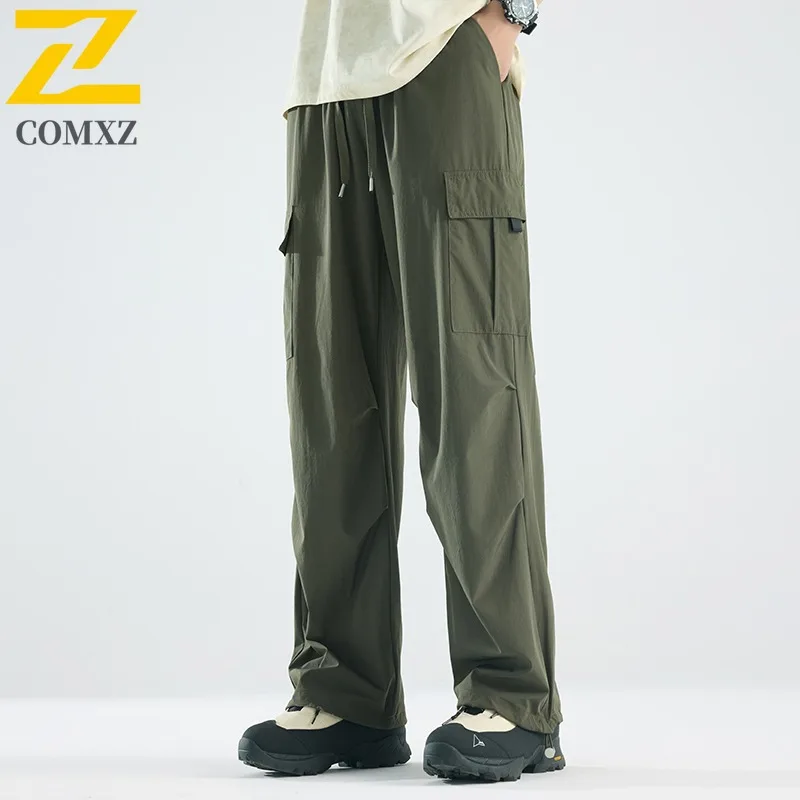 الرجال السراويل البضائع الحرير الجليد بلون سريعة الجافة طارد المياه السراويل التكتيكية مرونة في الهواء الطلق الشارع الشهير خفيفة الوزن المشي لمسافات طويلة