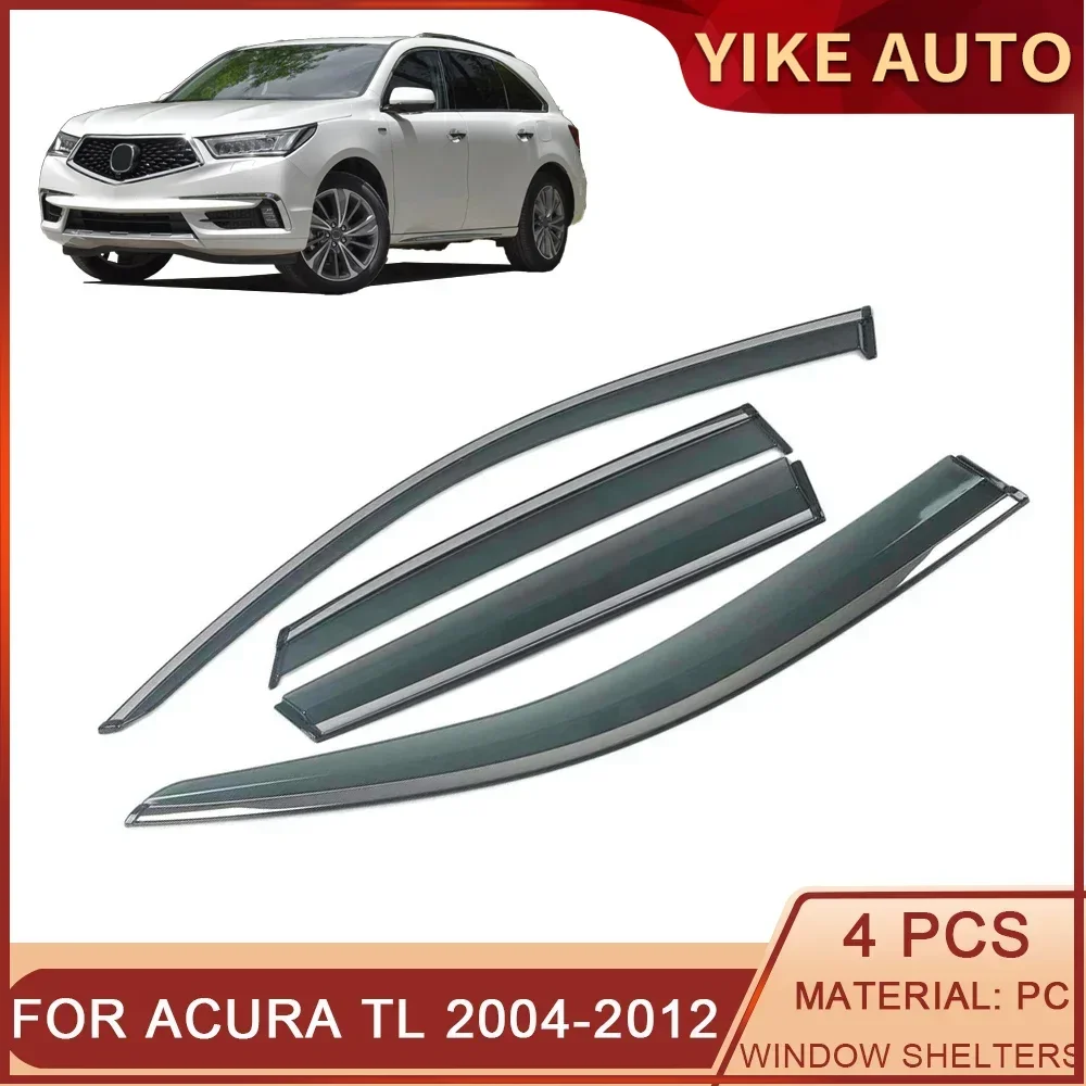 

For ACURA TL 2004-2012 Car Window Sun Rain Shade Visors Shield Shelter Protector Cover Trim Frame Sticker