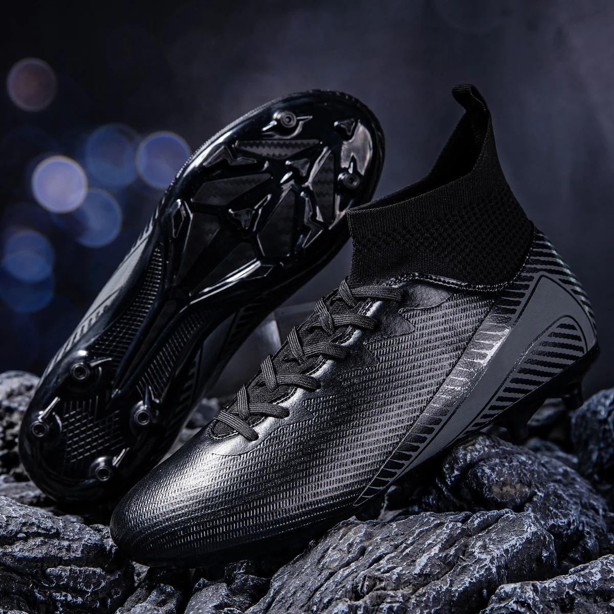 

True to Size Soccer Cleats for Men Lace Up Football Shoes with Firm Ground Studs Durable Lightweight Design sneakers men