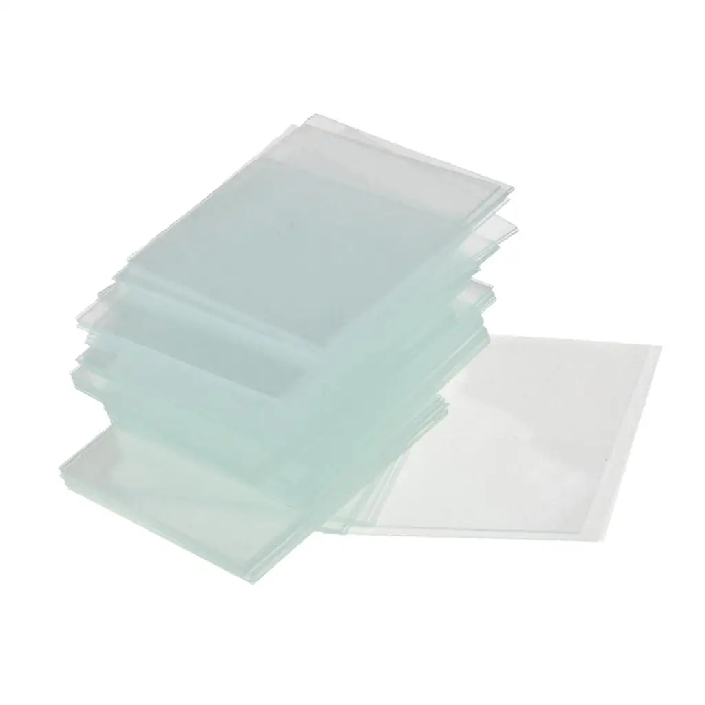 100pcs 20mm x 20mm Microscope Slide Cover Slips Glass Slides Microscope Non-fogging Rectangular