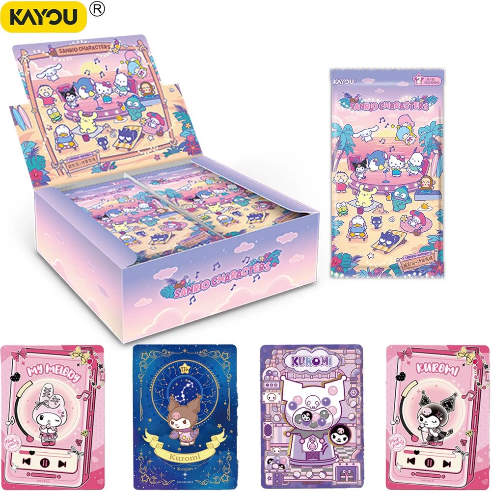 KAYOU Genuine Sanrio Cards Midsummer Adventure Series Classic Pack Island Adventure Collectible Cards Toy Gifts