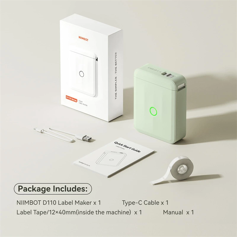 Niimbot D110 Mini Portable Thermal Printer D11 D101 H1 Smart Pocket Sticker Maker Self-adhesive Bluetooth Label Printer For Home