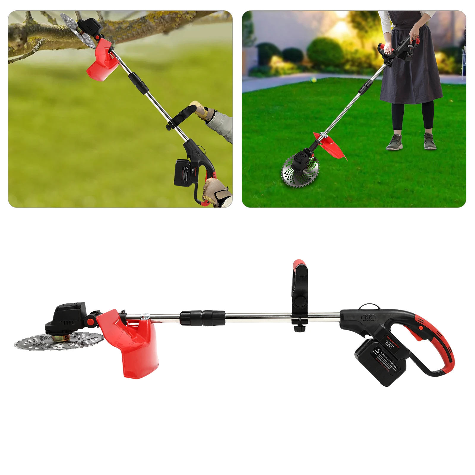 21V Lawn Mower Lightweight Cordless Weed Trimmer Battery Powered For Home Lawn Mowing And Orchard Pruning