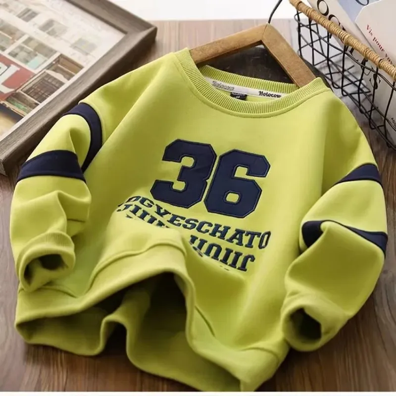 

Children's Sweater New Baby Boys Casual Round Neck Top Fashion Loose Boys Bottom Spring and Autumn