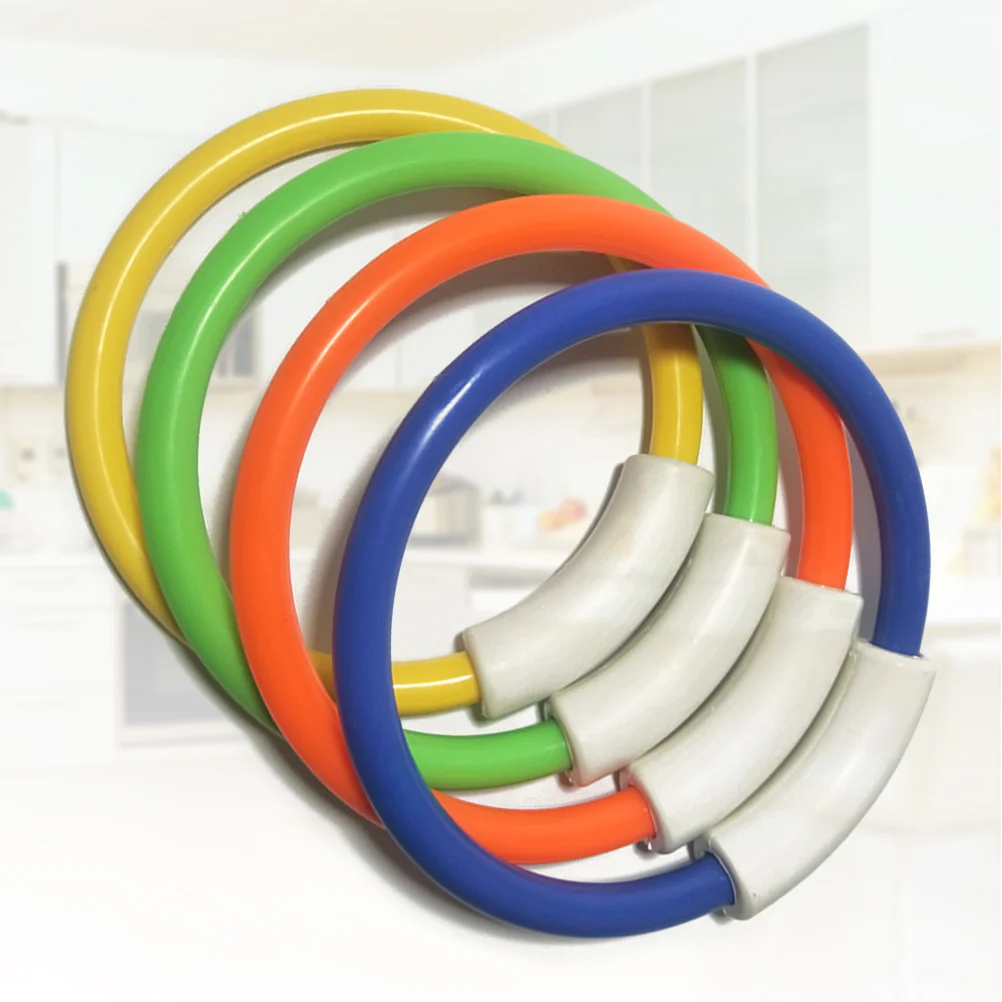 

4pcs Colorful Diving Rings Underwater Swimming Grab Toy Rings Diving Training Accessory (Orange Green Yellow Blue)