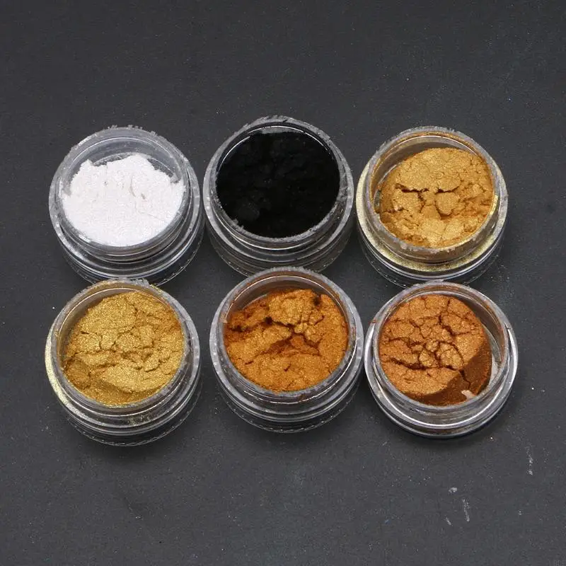 U90E 1Set Handmade Cosmetic Grade Pearlescent Epoxy Resin Natural Mica Mineral Powder