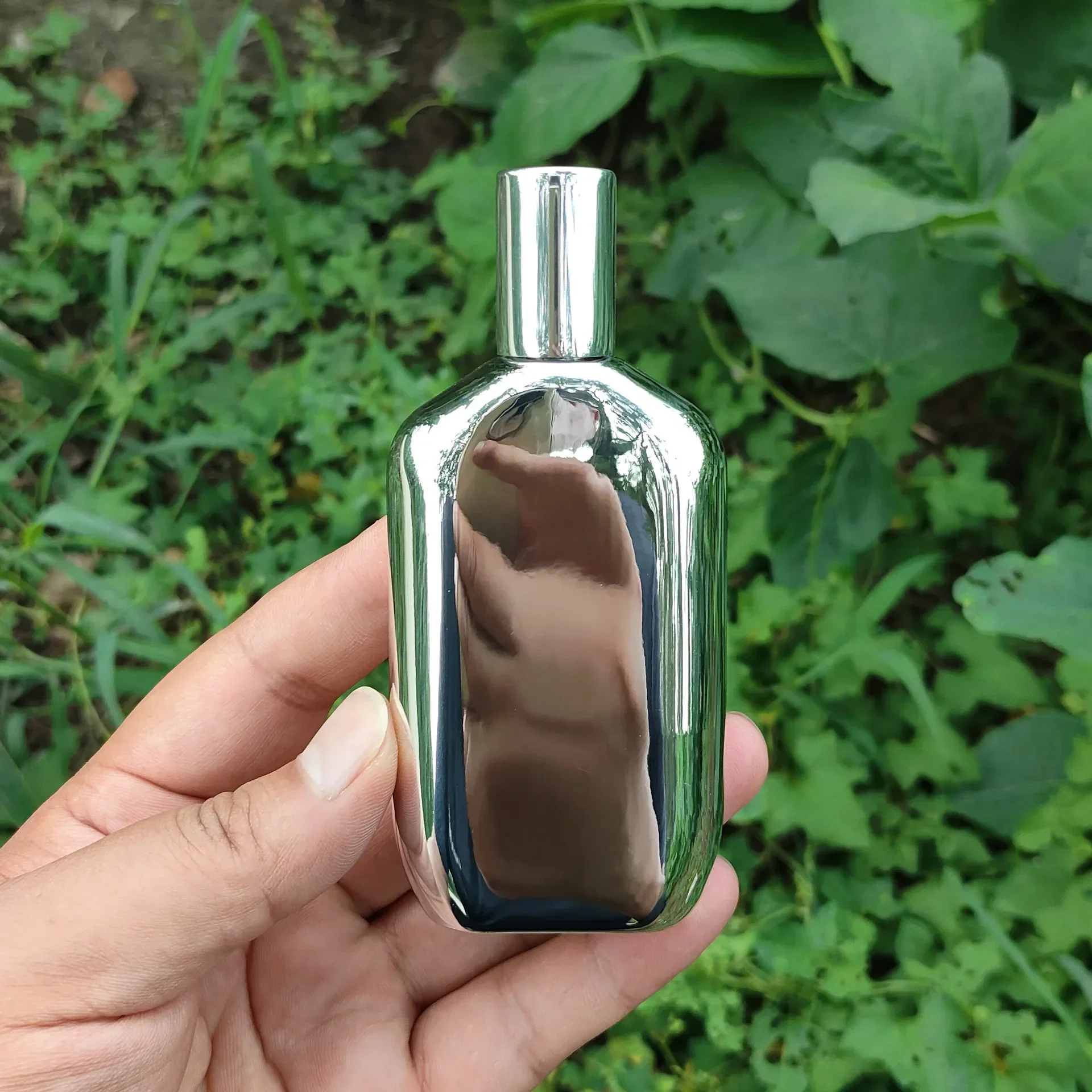 Perfume Bottle Silver Glass 50ML 13mm Cosmetic Container Travel Sprayer Mist Perfume Atomizer Sanitizer Portable Spray Bottle