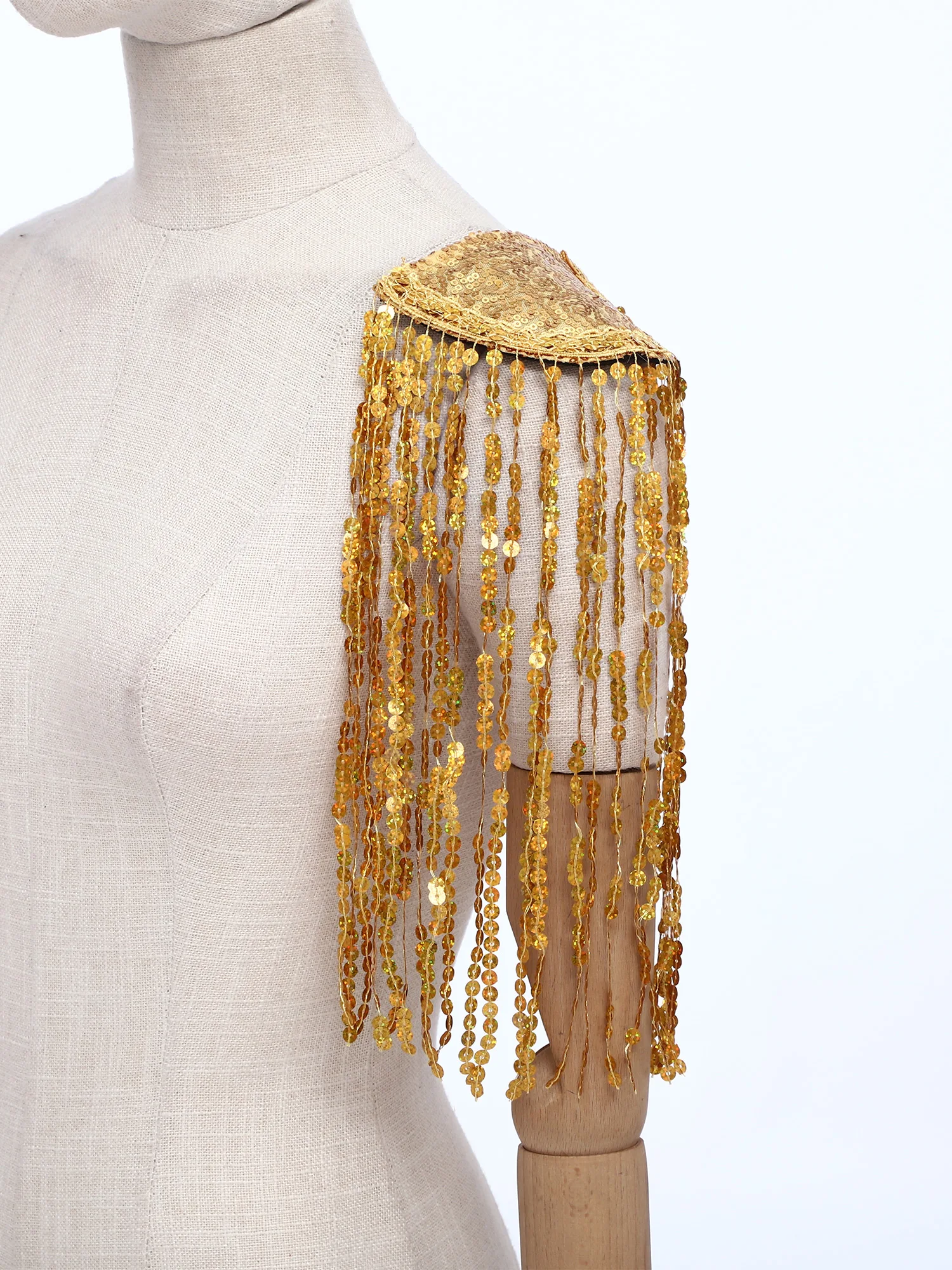 Donna Uomo Nappa Toppe per spalle Clip Nappa lucida Paillettes Spallina Distintivo per spalle per abiti punk Cappotto Appliques