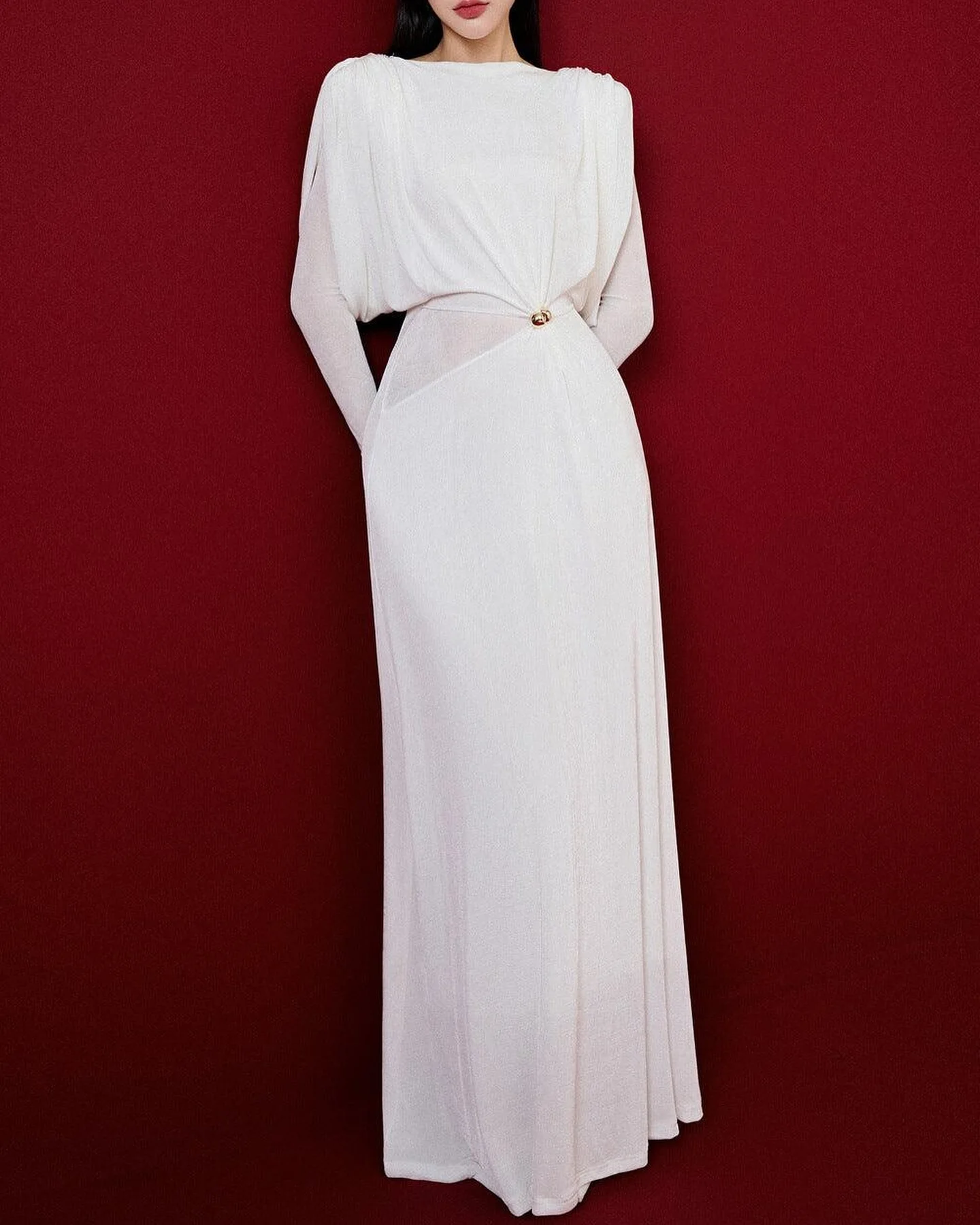 

Customized Formal Velvet A-Line Sequined Evening Dress Temperament Long Sleeves O-neck Floor Lengthفساتين سهرات