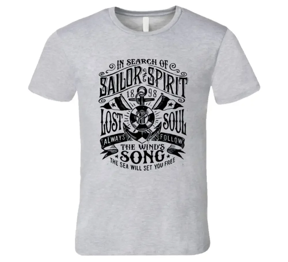 

В поисках футболки Sailor Spirit Lost Soul. Мужская летняя хлопковая футболка с коротким рукавом и круглым вырезом, новинка S-3XL